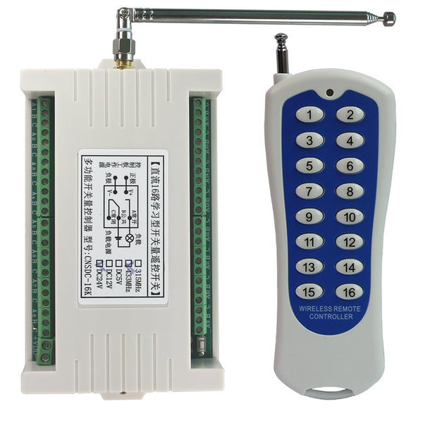 16 Canaux 12V 24V Kit Interrupteur Sans Fil avec Télécommande