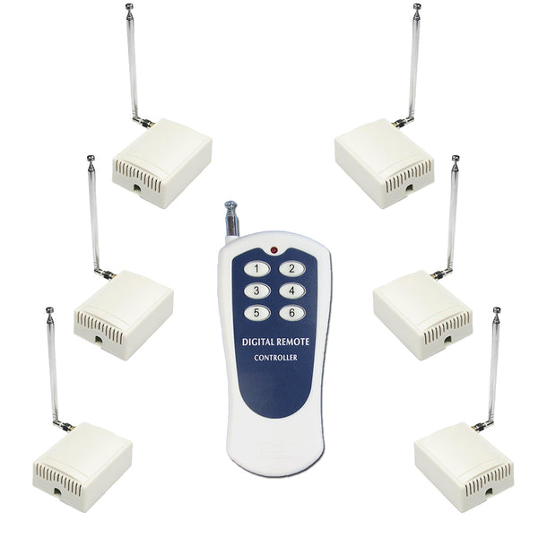 Kit Interrupteur Télécommande Sans Fil CC - 6 Récepteurs et 1 Émetteur (Modèle: 0020431)
