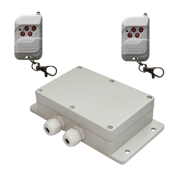 4 Canaux 220V Entrée Sortie 10A Kit Interrupteur Sans Fil Avec Télécommande (Modèle: 0020220)