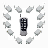 12 Interrupteur Sans Fil CA220V 30A et une Télécommande avec 12 Boutons (Modèle: 0020366)