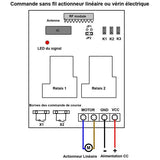 2 Canaux Kit Interrupteur Télécommande Sans Fil Pour Moteur Électrique 12V 24V (Modèle: 0020604)