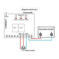1 Canal Interrupteur Sans Fil avec Télécommande Pour Moteur 380V (Modèle: 0020028)