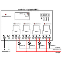 CC 8~80V Interrupteur Sans Fil Sortie Relais 4 Canaux 30A (Modèle: 0020445)