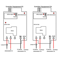 12 Interrupteur Sans Fil CA220V 30A et une Télécommande avec 12 Boutons (Modèle: 0020366)