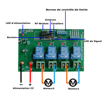 2 Canaux CC Interrupteur Sans Fil Récepteur Radio Pour 12V 24V Moteur (Modèle: 0020480)