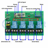 4 Canaux 220V 30A Sortie Relais Interrupteur Sans Fil ou Récepteur Radio (Modèle: 0020109)