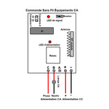 1 Canal Sortie Relais CC 10A Interrupteur Sans Fil ou Récepteur Radio (Modèle: 0020043)