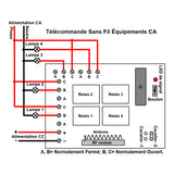 CC 6V 9V 12V 24V 5A Interrupteur Sans Fil avec Sortie Relais 4 Canaux (Modèle: 0020247)