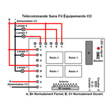 CC 6V 9V 12V 24V 5A Kit Interrupteur Télécommande Sans Fil avec Sortie Relais 4 Canaux (Modèle: 0020034)