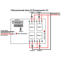 4 Canaux 220V Kit Interrupteur Télécommande Sans Fil Avec Fonction Mémoire (Modèle: 0020282)