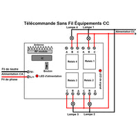 Longue Distance 2 Km 4 Voies 220V 10A Kit Interrupteur Télécommande Sans Fil (Modèle: 0020402)