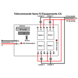 Deux 4 Canaux 9V 12V 24V Interrupteurs Radio et Une Télécommande Sans Fil (Modèle: 0020386)
