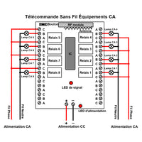 8 Canaux CC 9V 12V 24V Interrupteur Sans Fil avec Télécommande 433MHz (Modèle: 0020037)